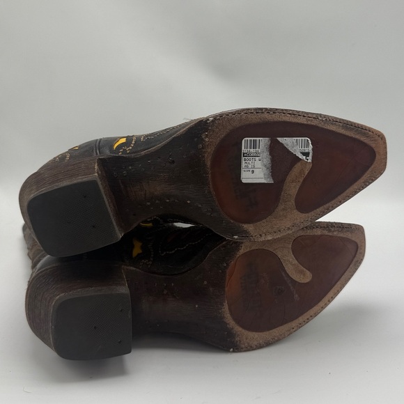 Corral Womens western Cowboy Boots - Black Butterfly Print rainbow size 9 - Picture 4 of 8